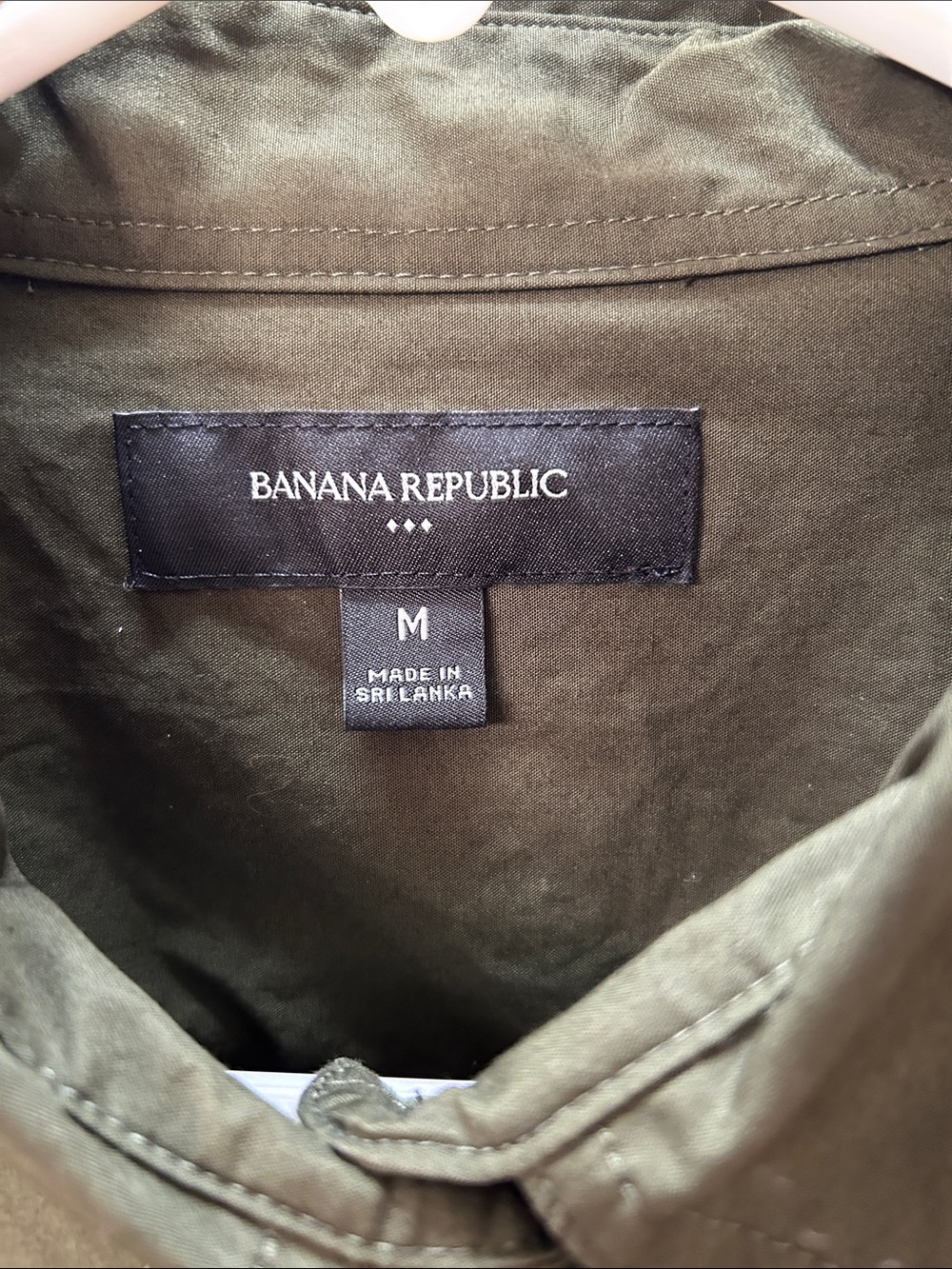 Banana Republic Olive Pintuck Button-Front Blouse - Picture 3 of 6